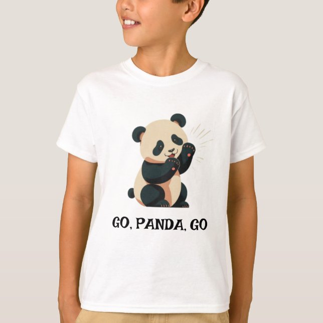 T-SHIRT PANDA CHEEERING (Devant)