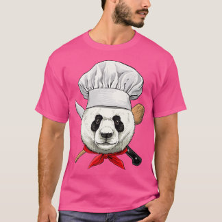 T-shirt Panda Chef Faune Panda Ours Animal, Lov Cuisine