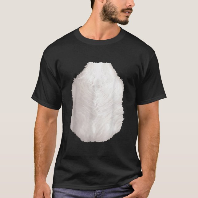 T-shirt Panda Chest Hair Halloween Hairy Belly (Devant)