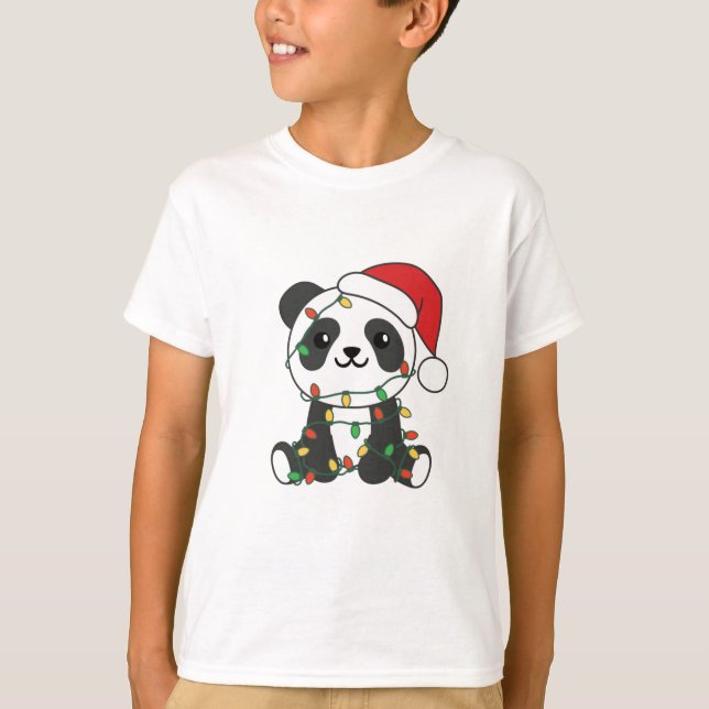 T-shirt Panda Christma Winter Animals Pandas (Devant)