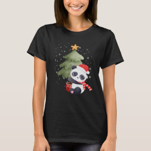 T-shirt Panda Christmas Pyjamas Casquette Noël Jumelage de