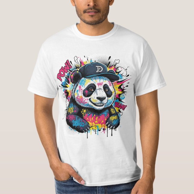 T-shirt Panda Coloré (Devant)