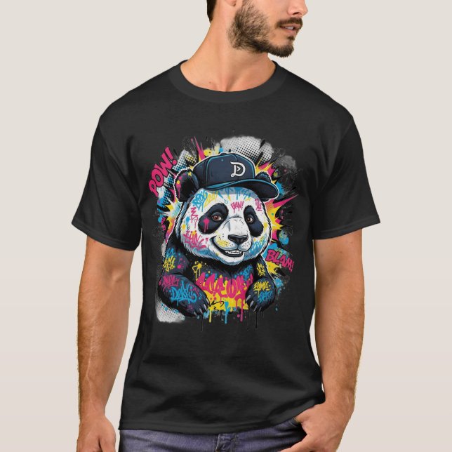 T-shirt Panda Coloré (Devant)