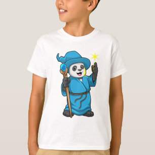 T-shirt Panda comme Assistant avec baguette magique