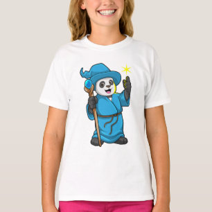T-shirt Panda comme Assistant avec baguette magique
