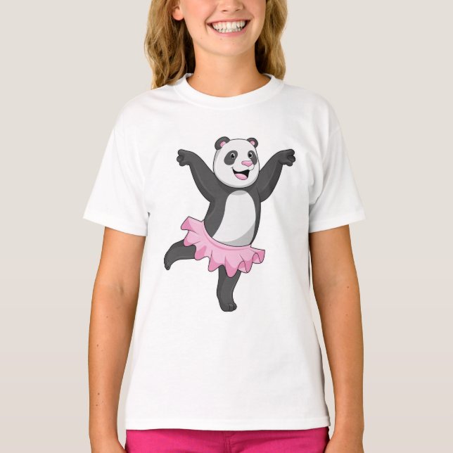 T-shirt Panda comme Ballerina au Ballet (Devant)