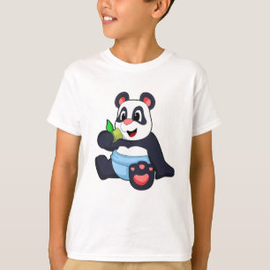 T-shirt Panda comme bébé avec Bambus