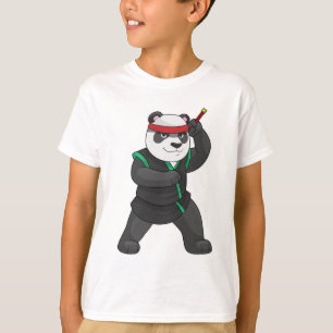 T-shirt Panda comme Ninja en costume