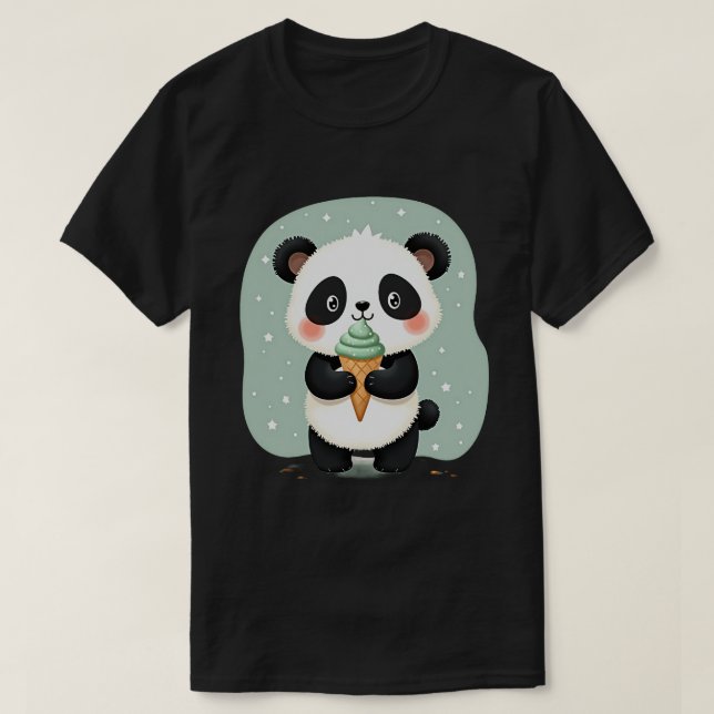 T-shirt Panda Cône de Bambou (Design devant)