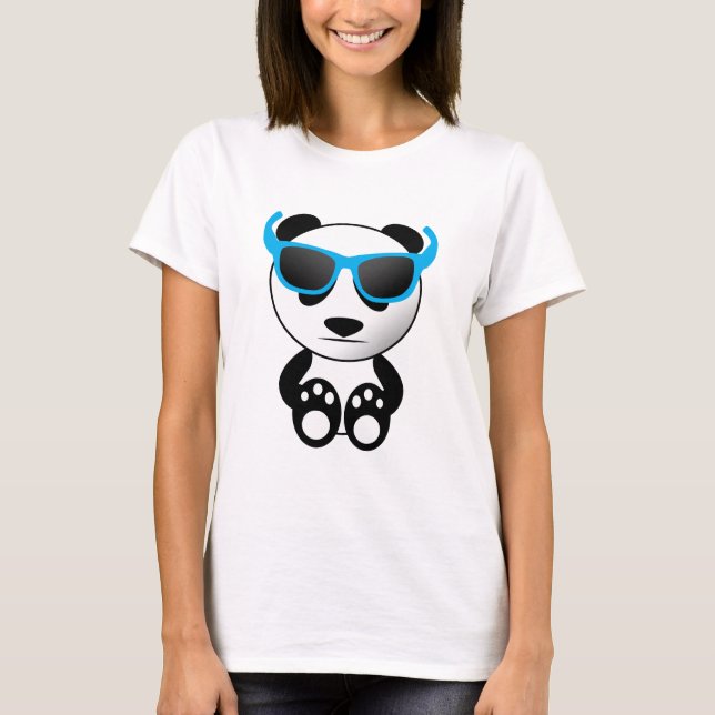 T-shirt Panda cool avec lunettes de soleil (Devant)