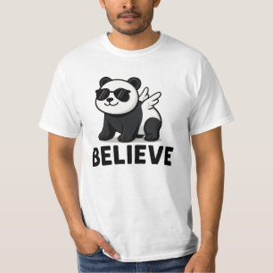 T-shirt Panda cool avec lunettes de soleil croire Motivati