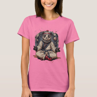 T-shirt Panda cosmique : Chaleur avant combat