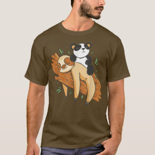 T-shirt Panda couché couchant animaux drôle