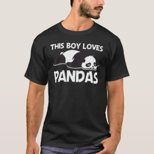 T-shirt Panda Cute Pour Garçons Enfants Cub Folivore Anima