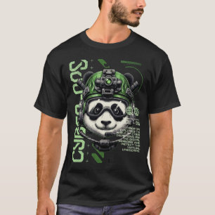 T-shirt Panda Cyborg Ops – Panda cybernétique futuriste