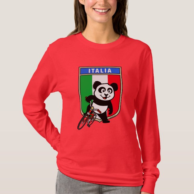 T-shirt Panda cycliste Italia (Devant)