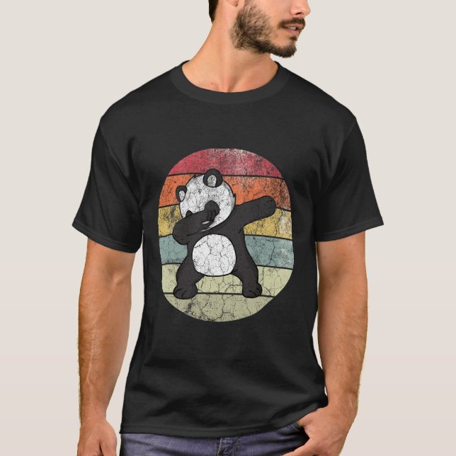 T-shirt Panda Dabbing vintage (Devant)