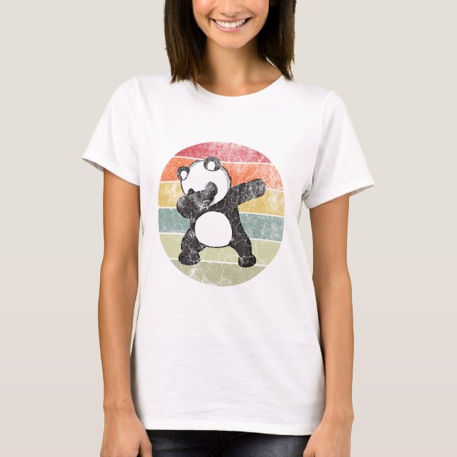 T-shirt Panda Dabbing vintage (Devant)