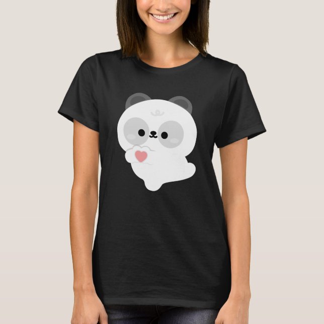 T-shirt Panda d'amour mignon (Devant)