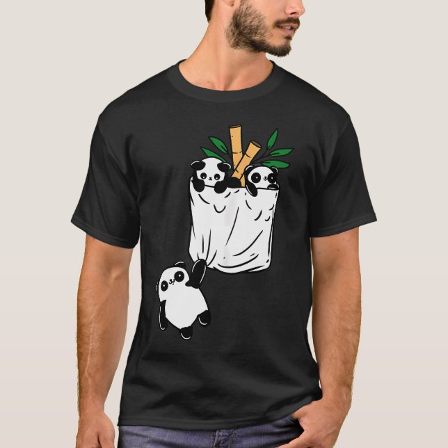 T-shirt Panda dans le panda de poche (Devant)