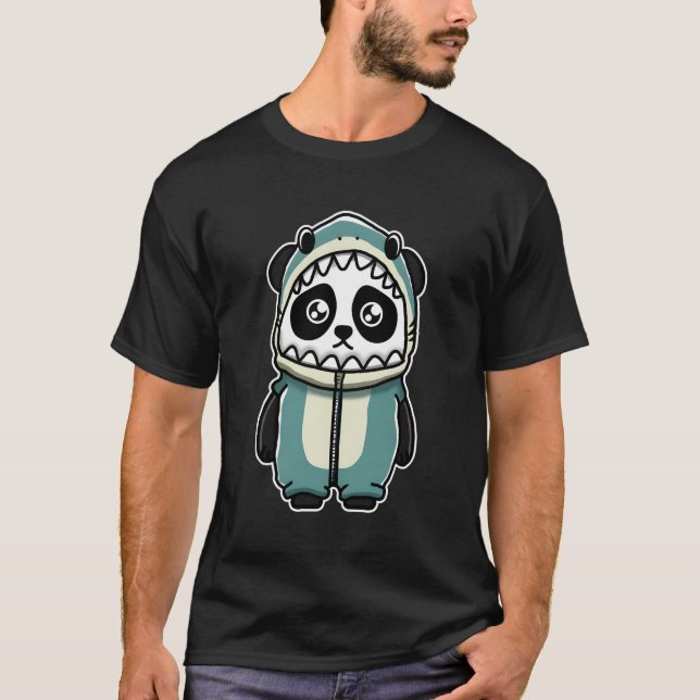 T-shirt Panda Dans Le Requin (Devant)