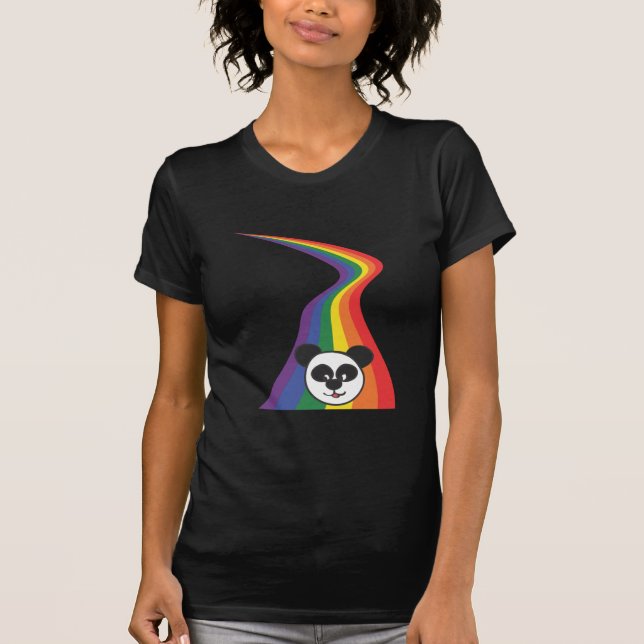 T-shirt Panda d'arc-en-ciel (Devant)