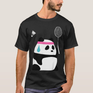 T-shirt Panda de badminton épuisé - Drôle Mignon
