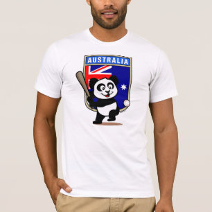 T-shirt Panda de baseball australien (chemises légères)