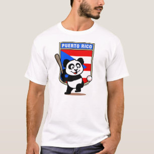 T-shirt Panda de baseball de Porto Rico (chemises légère