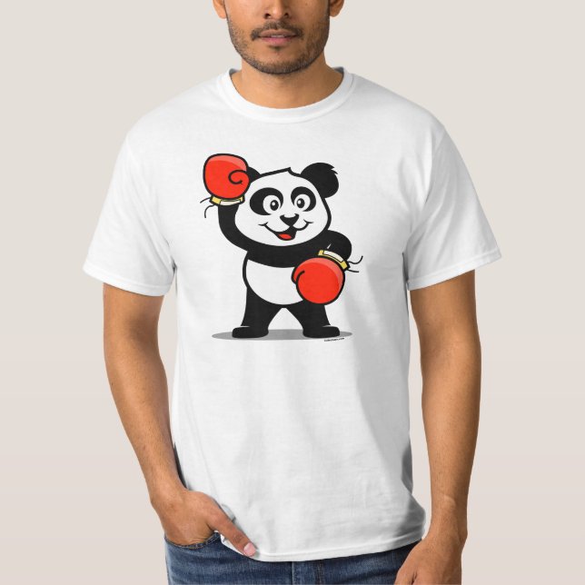 T-shirt Panda de boxe (chemises légères) (Devant)