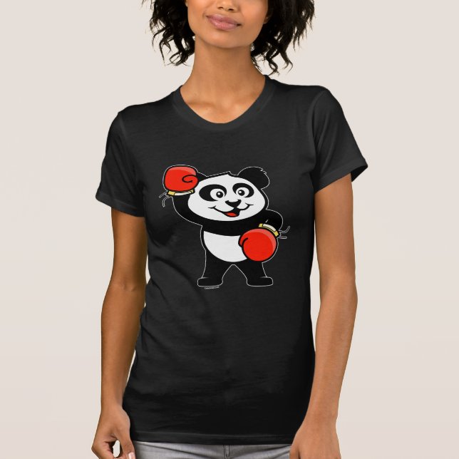 T-shirt Panda de boxe fine (Devant)