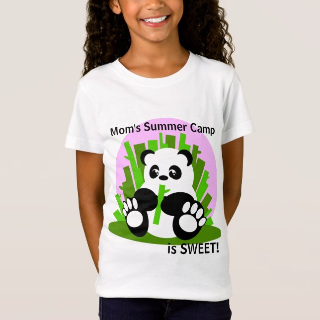 T-Shirt Panda de colonie des vacances de la maman (Devant)