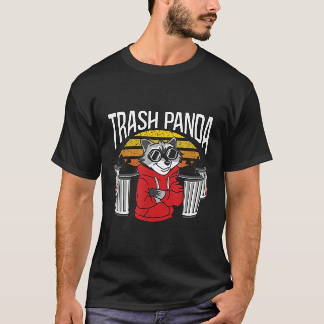T-shirt Panda De Déchets Pour Des Racoins Pour (Devant)