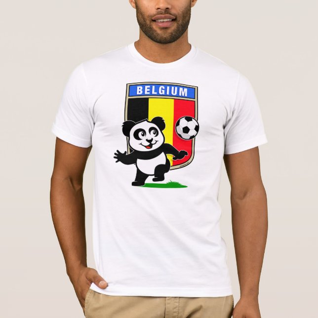 T-shirt Panda de football de Belgique (chemises légères) (Devant)