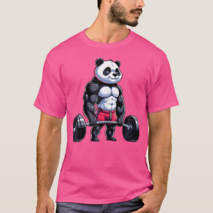 T-shirt Panda de gym drôle bodybuilder musculation motivat