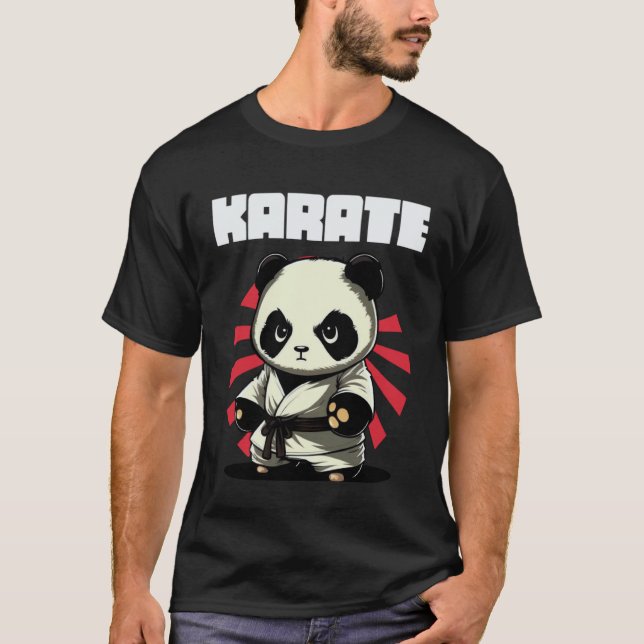 T-shirt Panda de karaté de sports de combat (Devant)