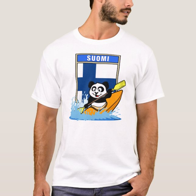 T-shirt Panda de Kayak en Finlande (Devant)
