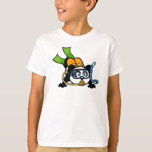T-shirt Panda de plongée sous-marine