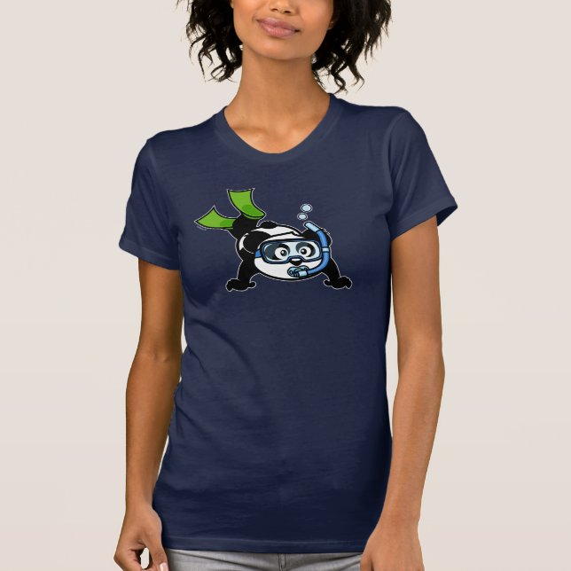 T-shirt Panda de prise d'air (chemises foncées) (Devant)