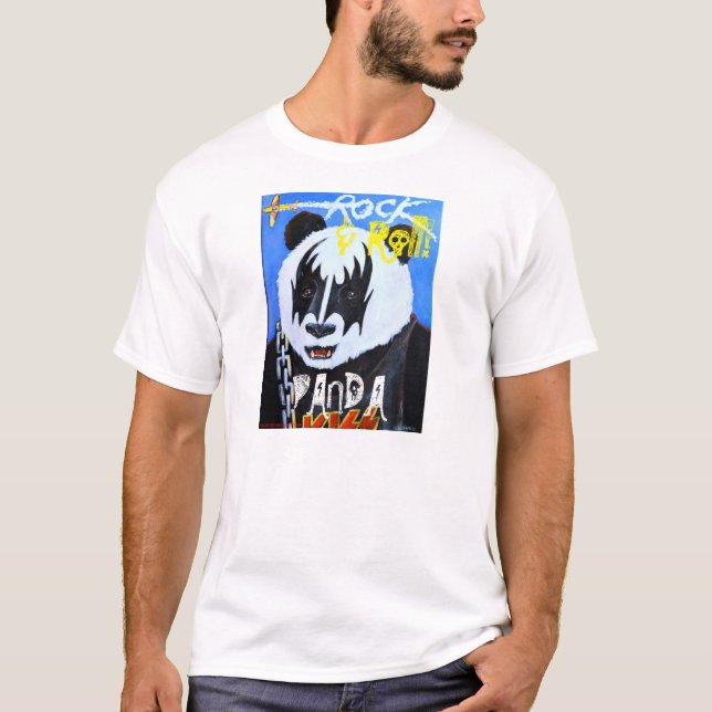 T-shirt Panda de roche et de petit pain (Devant)