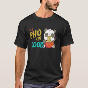 T-shirt Panda de soupe aux nouilles Pho Bowl Alimentation 
