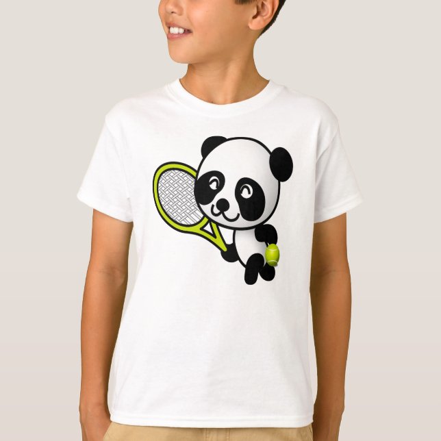 T-shirt Panda de tennis (Devant)