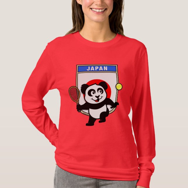 T-shirt Panda de tennis du Japon (Devant)