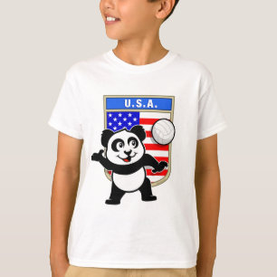 T-shirt Panda de volleyball des Etats-Unis