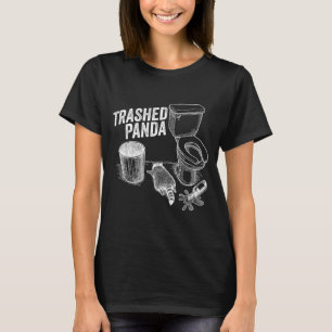 T-shirt Panda détruit drôle de raton laveur ivre Mème Amou