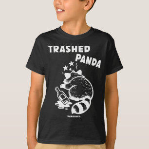 T-shirt Panda détruit Gueule de bois Réseaux sociaux Fou i