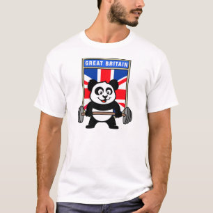 T-shirt Panda d'haltérophilie de la Grande-Bretagne