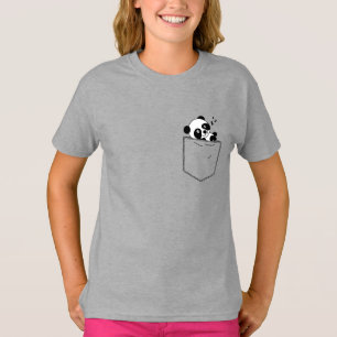 T-shirt Panda Dormir Mignonne En Poche