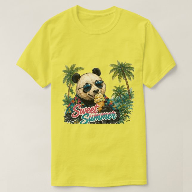 T-Shirt Panda Douce Été (Design devant)