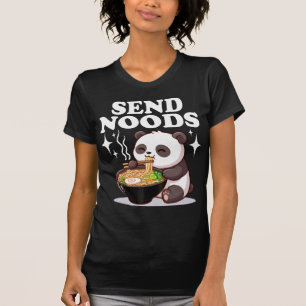 T-shirt Panda Drôle Mangeant Ramen Pun Mignon